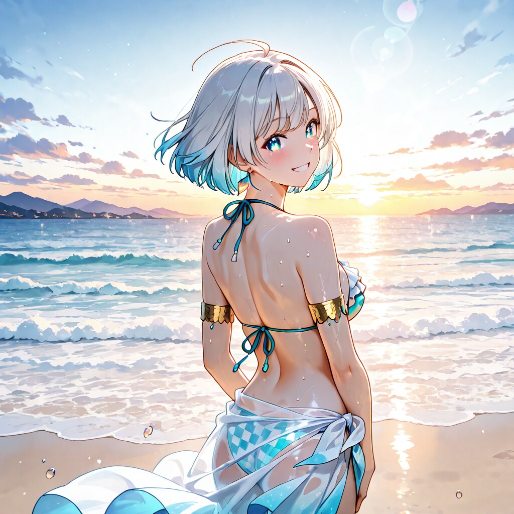 碧海を背に、真夏の鼓動