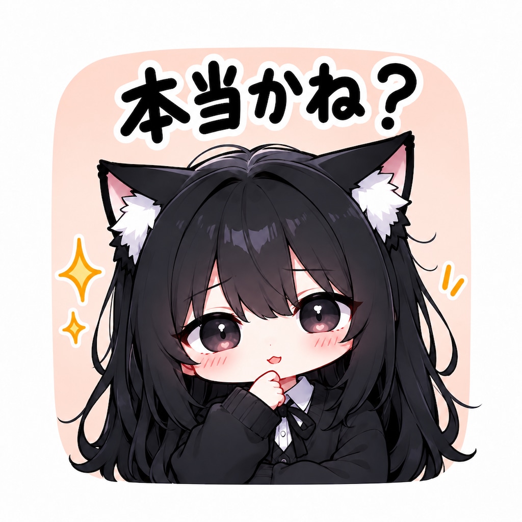 黒猫ちゃんスタンプ分割版１～１２