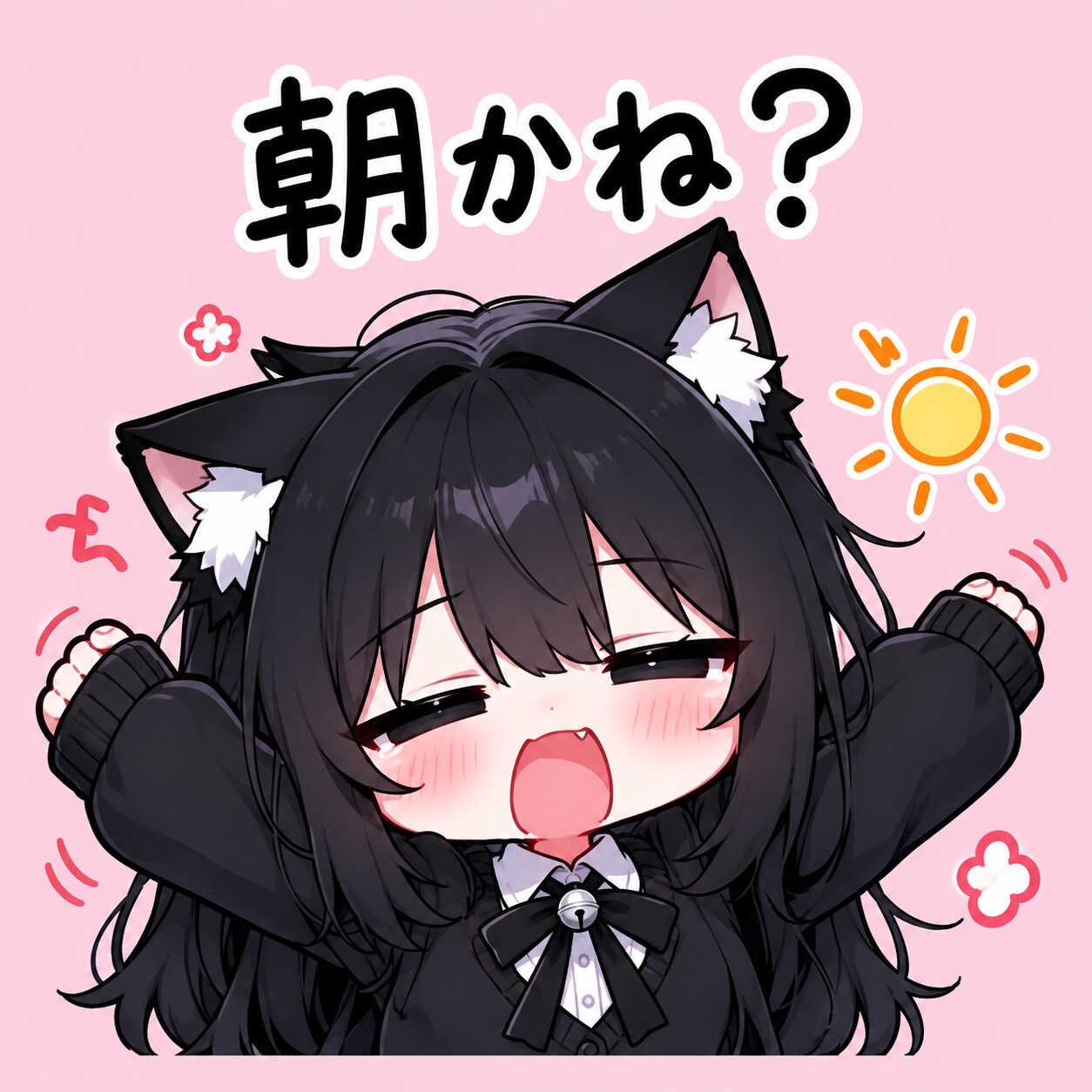 黒猫ちゃんスタンプ分割版１～１２ | の人気AIイラスト・グラビア