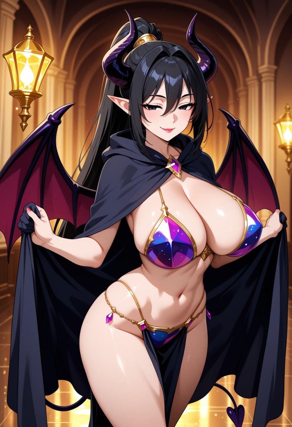 ファンタジー探索ビキニアーマーコスプレサキュバス人妻