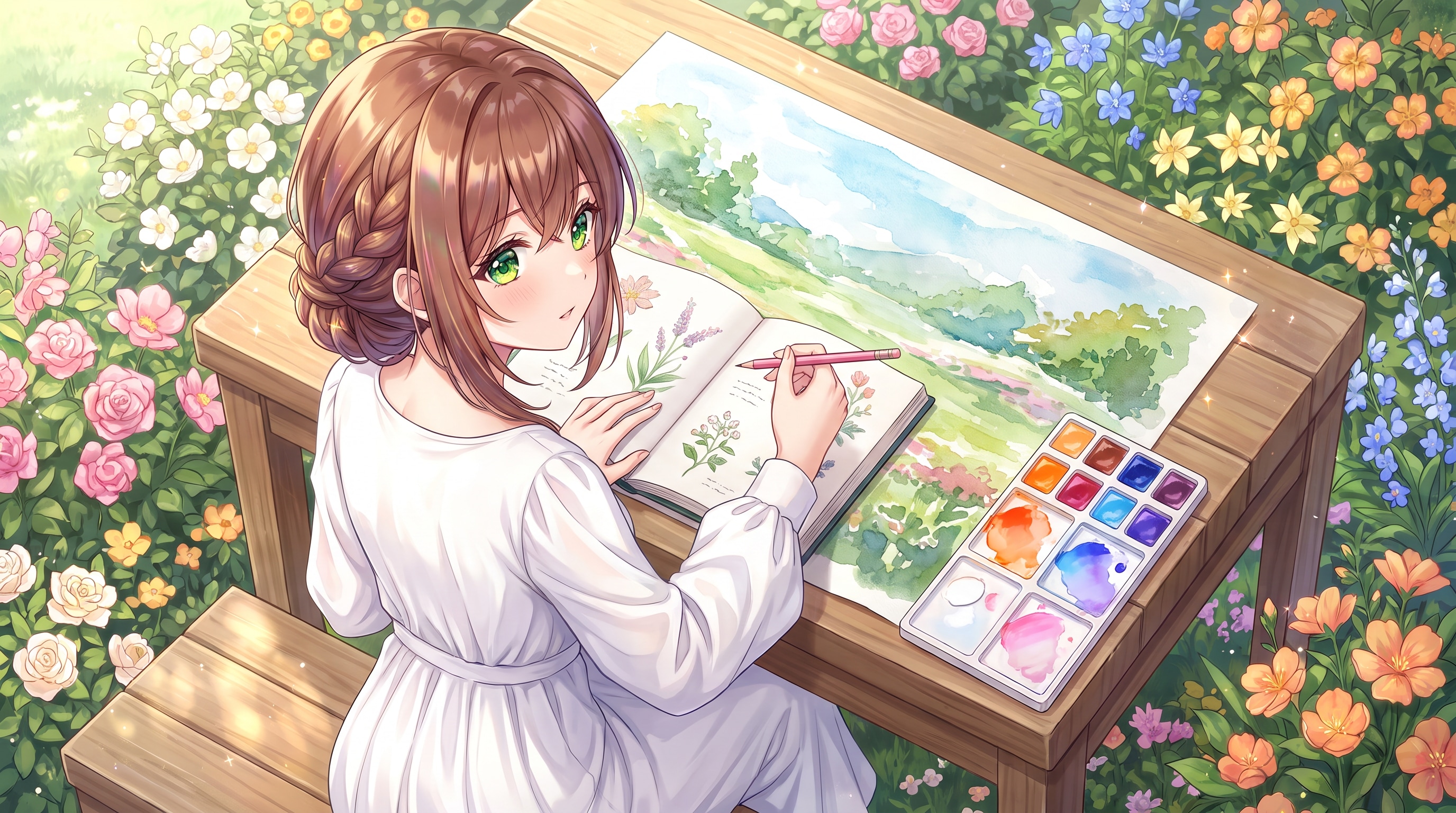 花園彩筆少女 | の人気AIイラスト・グラビア