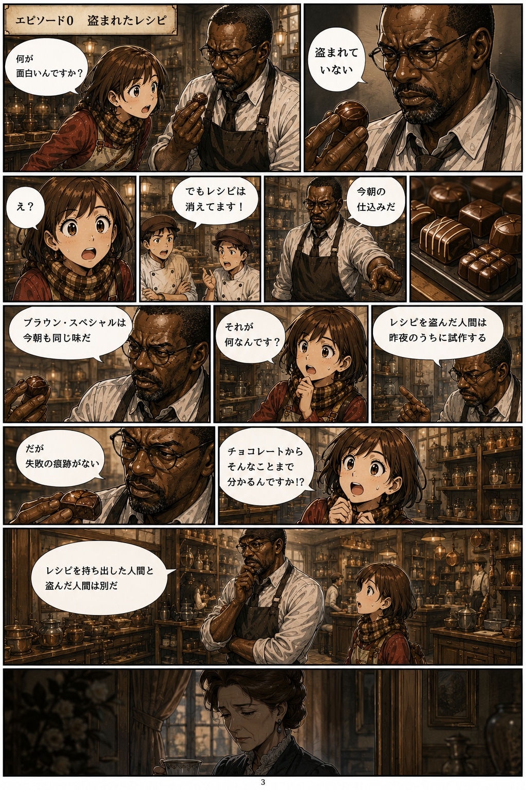 「盗まれたレシピ」（チョコレート探偵エピソード０）