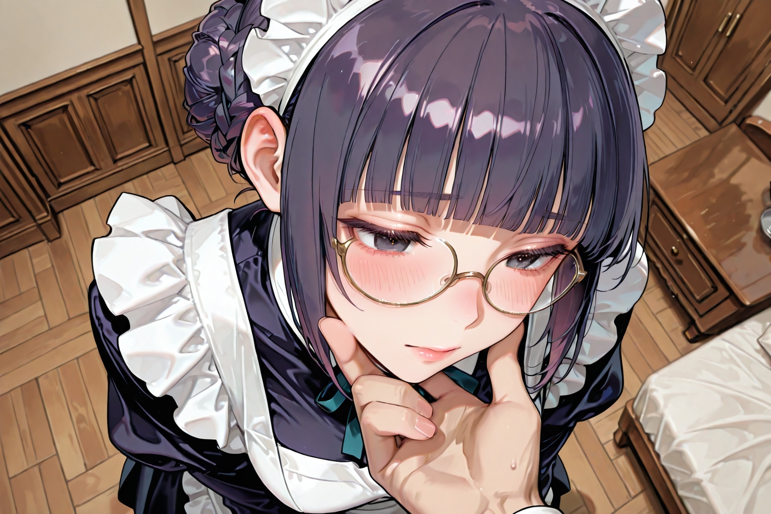 メイドの顎クイ情事