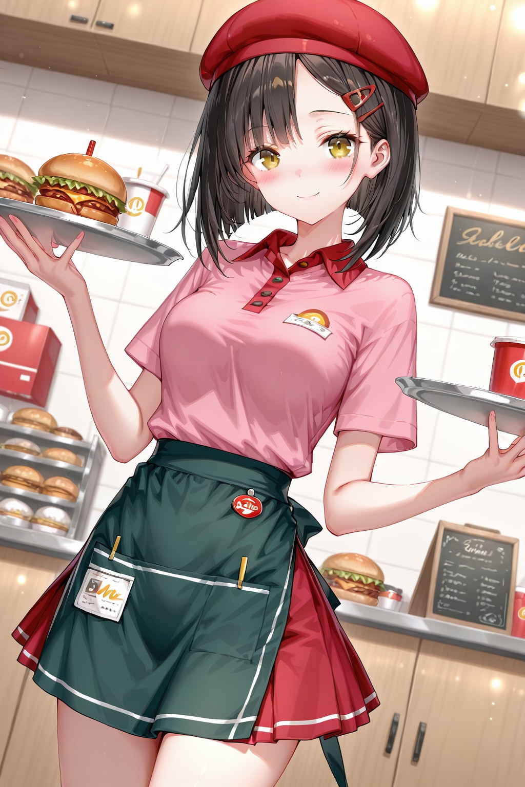 アシメちゃん「おまちどおさま～♪🍔🍟🥤」
