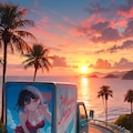 夕日の海岸を走る 6枚目