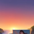 夕日の海岸を走る 9枚目