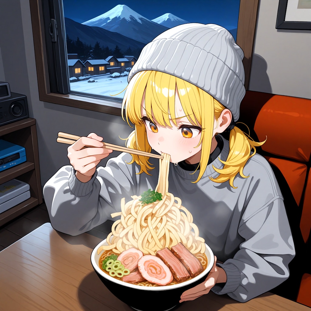 早ゆで4分 ワシワシ系G麺 濃厚にんにく醤油感