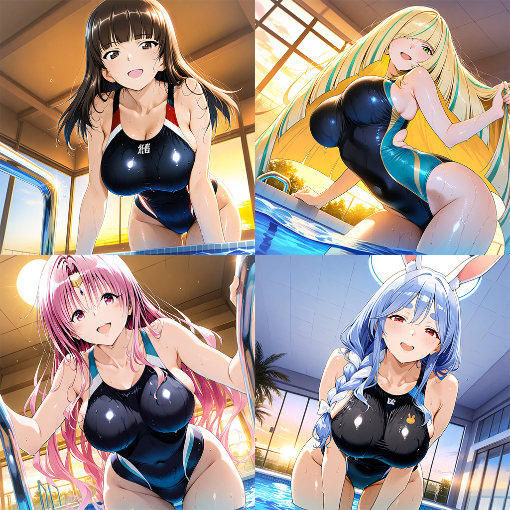 競水デートのママさん達2