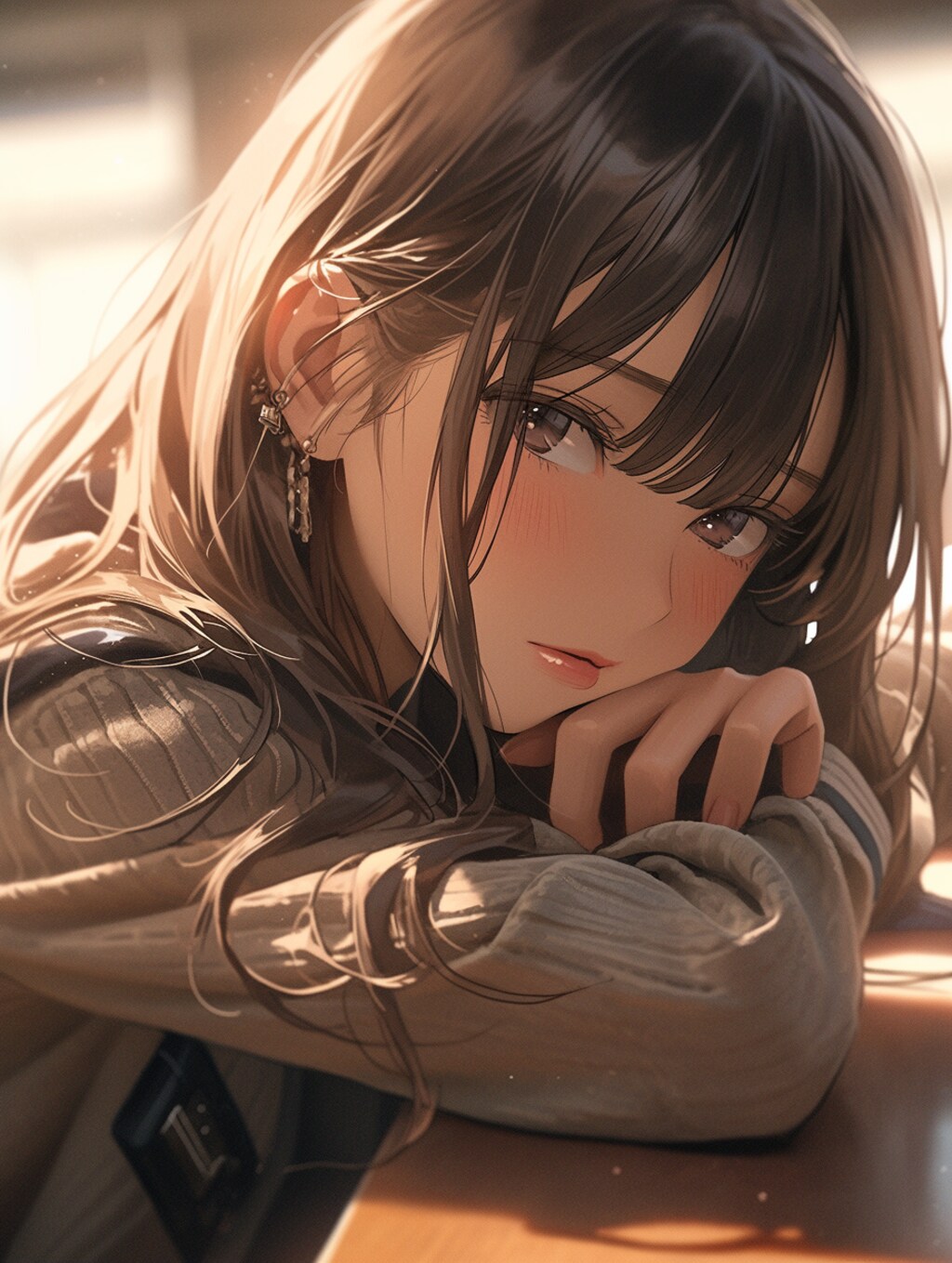 教室の女の子 classroom girl