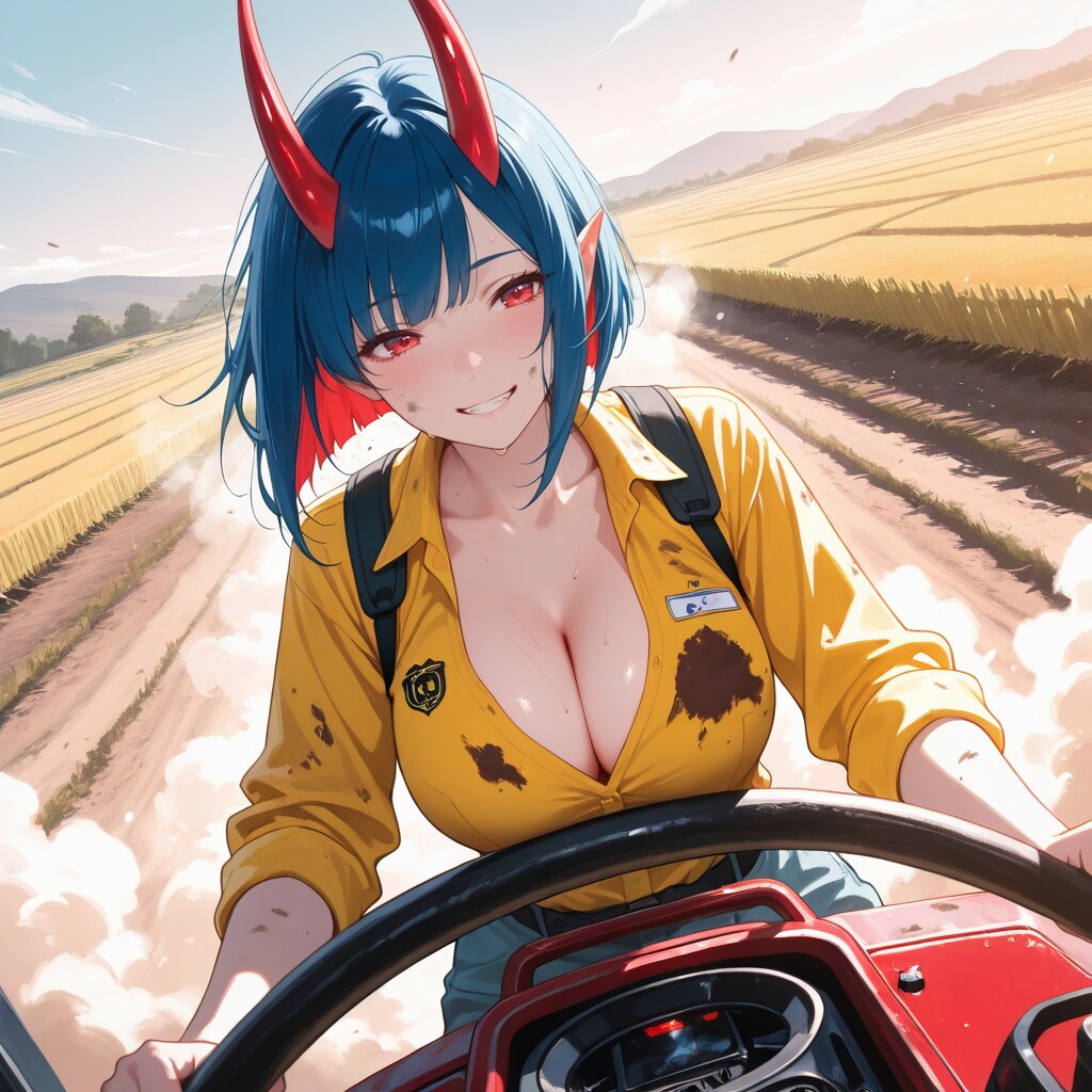 魔女君、トラクターにハマる