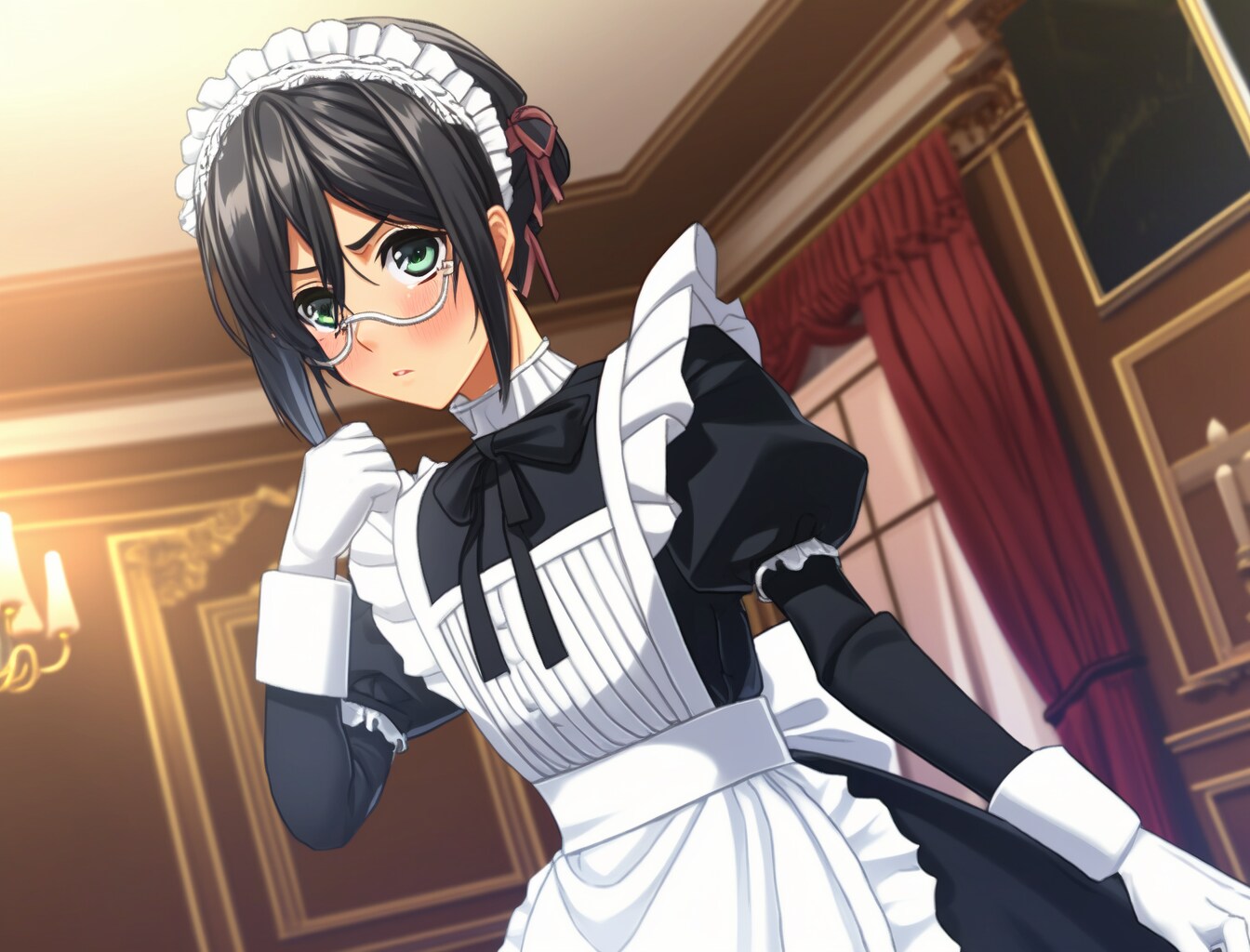 メガネのメイドさん