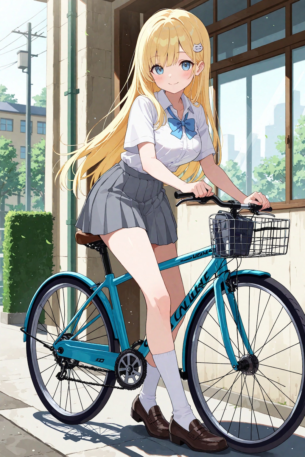 ひまりちゃんの自転車通学