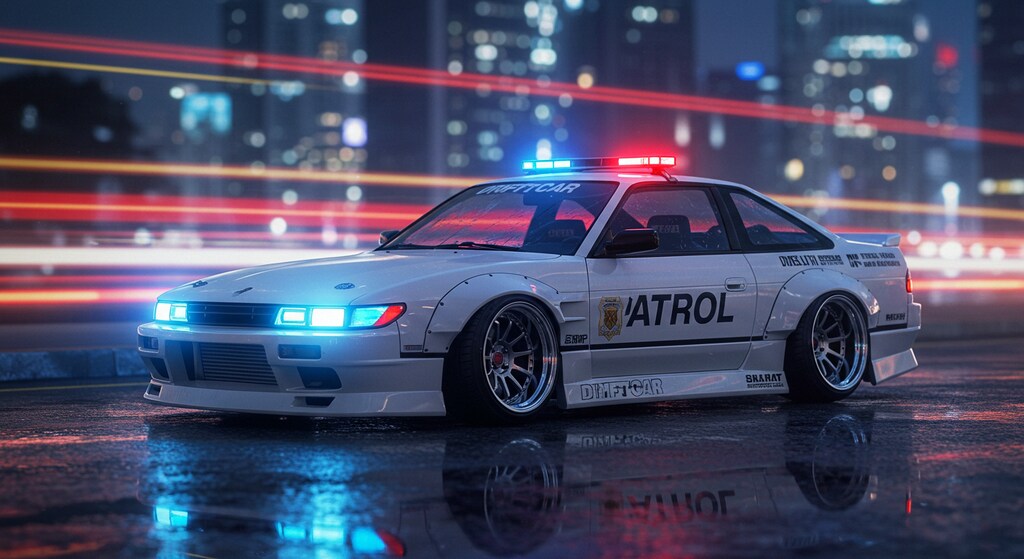 S13シルビアパトロールカーのドリ車