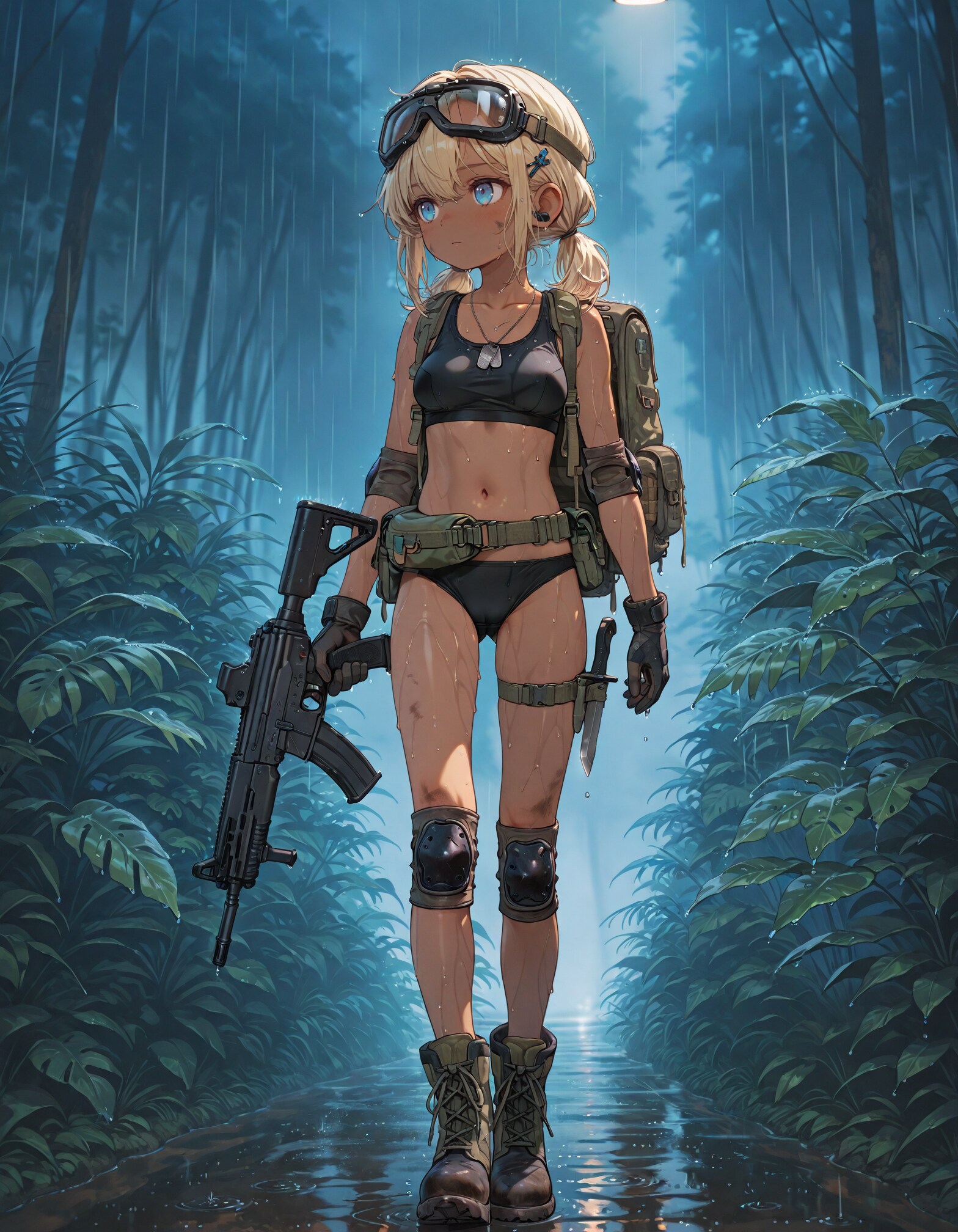 ジャングルの傭兵少女