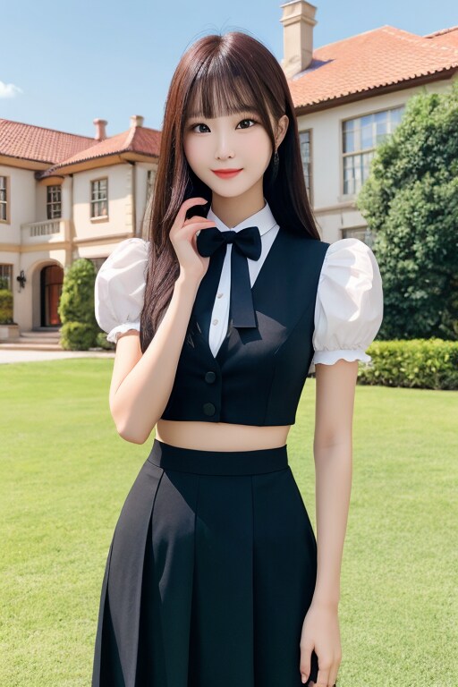 リアルかっこかわいいパフ袖好きのタキシード美少女