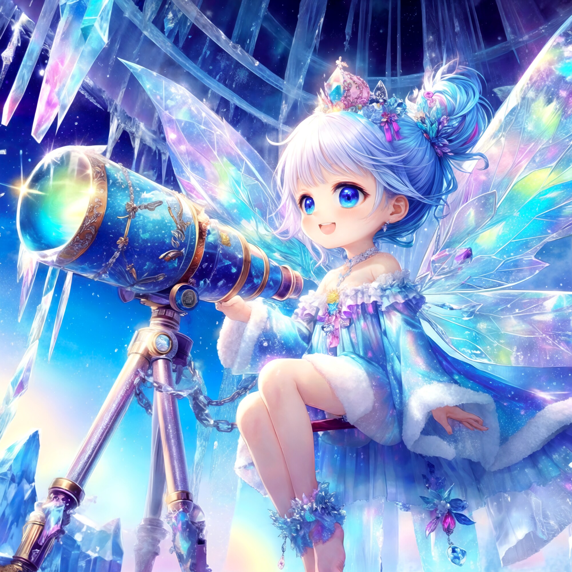 氷の精の天体観測　２枚