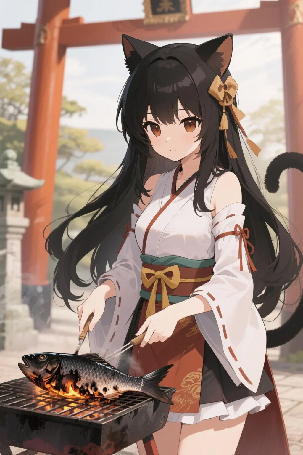 さかにゃを焼くさくらちゃん