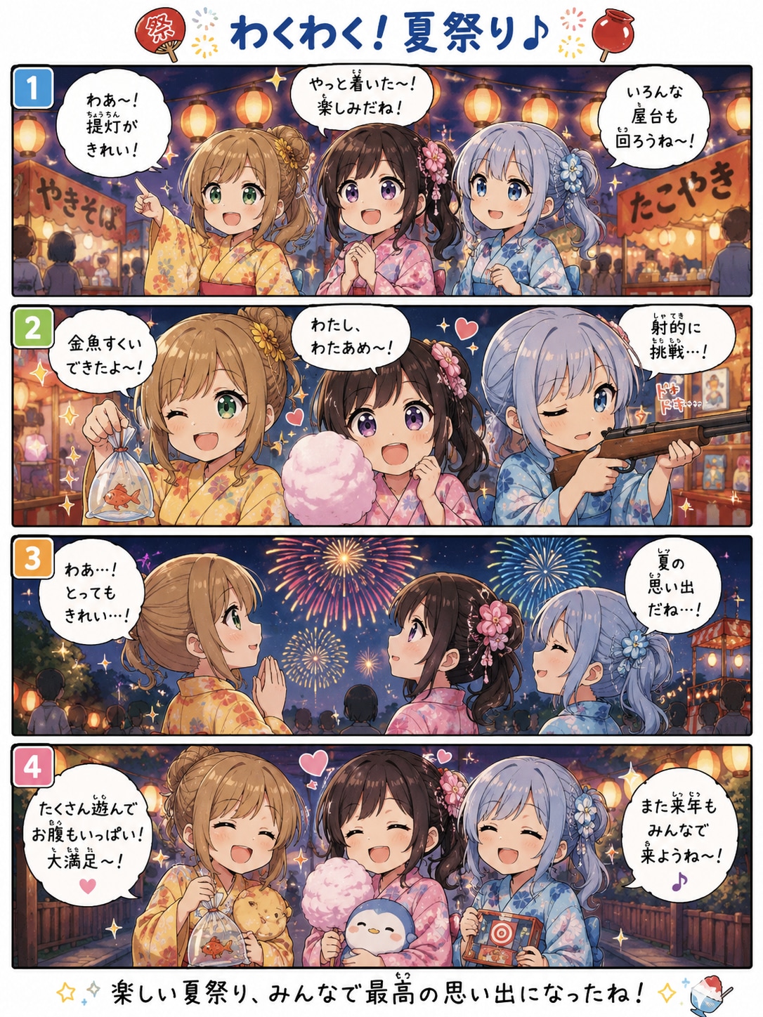 夏祭り丸投げ4コマ