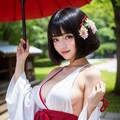 巫女コスプレで新年♪ 2枚目