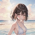 彼女と海に行った💕 3枚目
