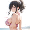 濡れた砂に輝くピンク 2枚目