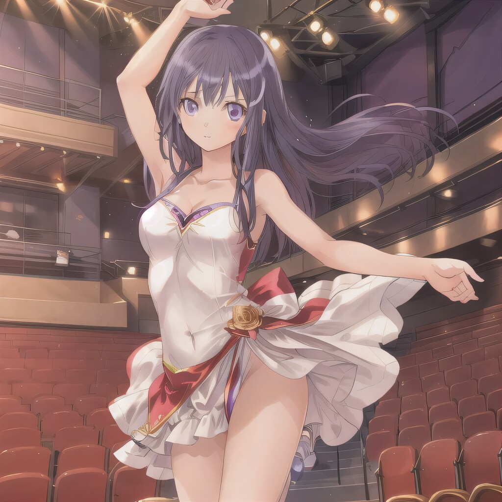 黒髪ロングでバレエの少女２