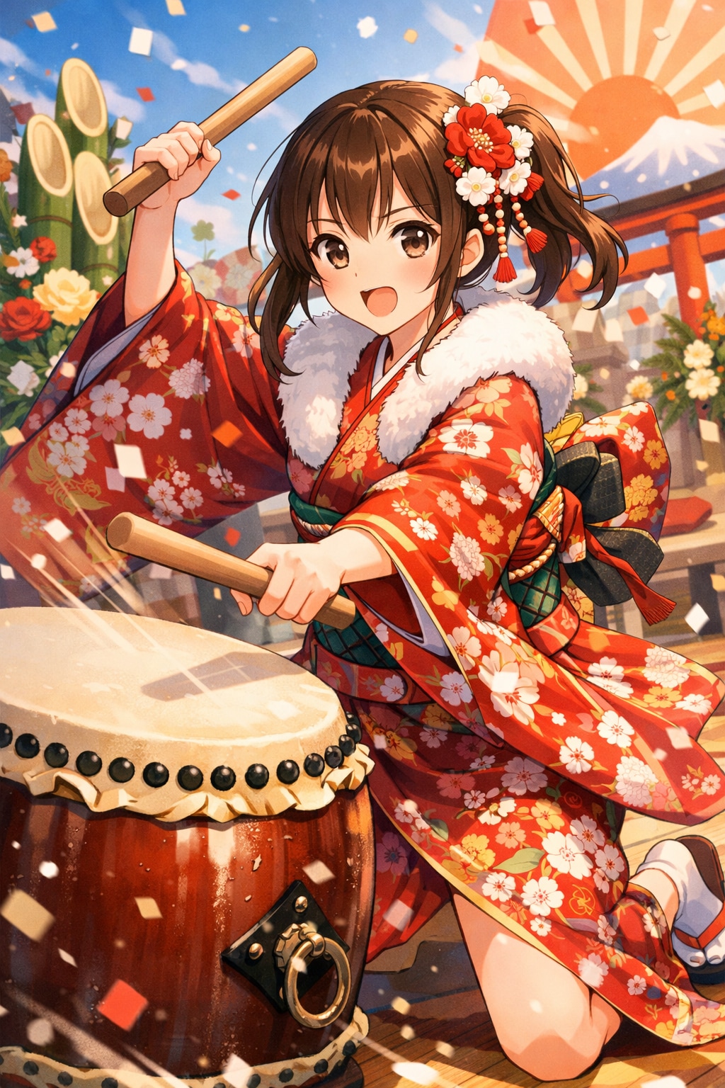 お正月は賑やかに