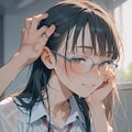 濡れた眼鏡っ子 6枚目