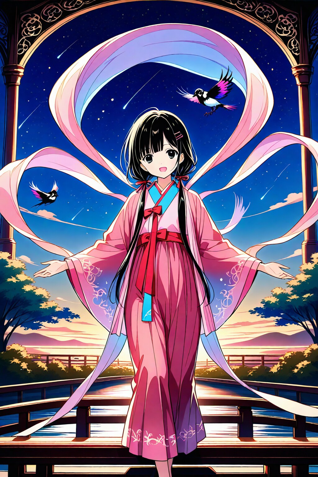 カササギと次女ちゃん🌕✨