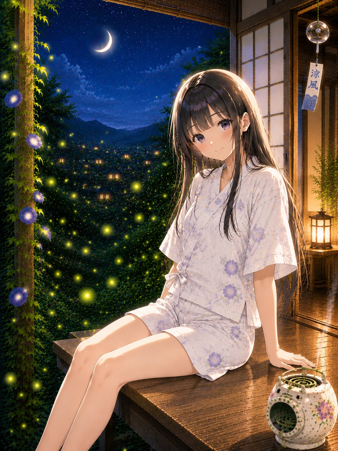 縁側の少女