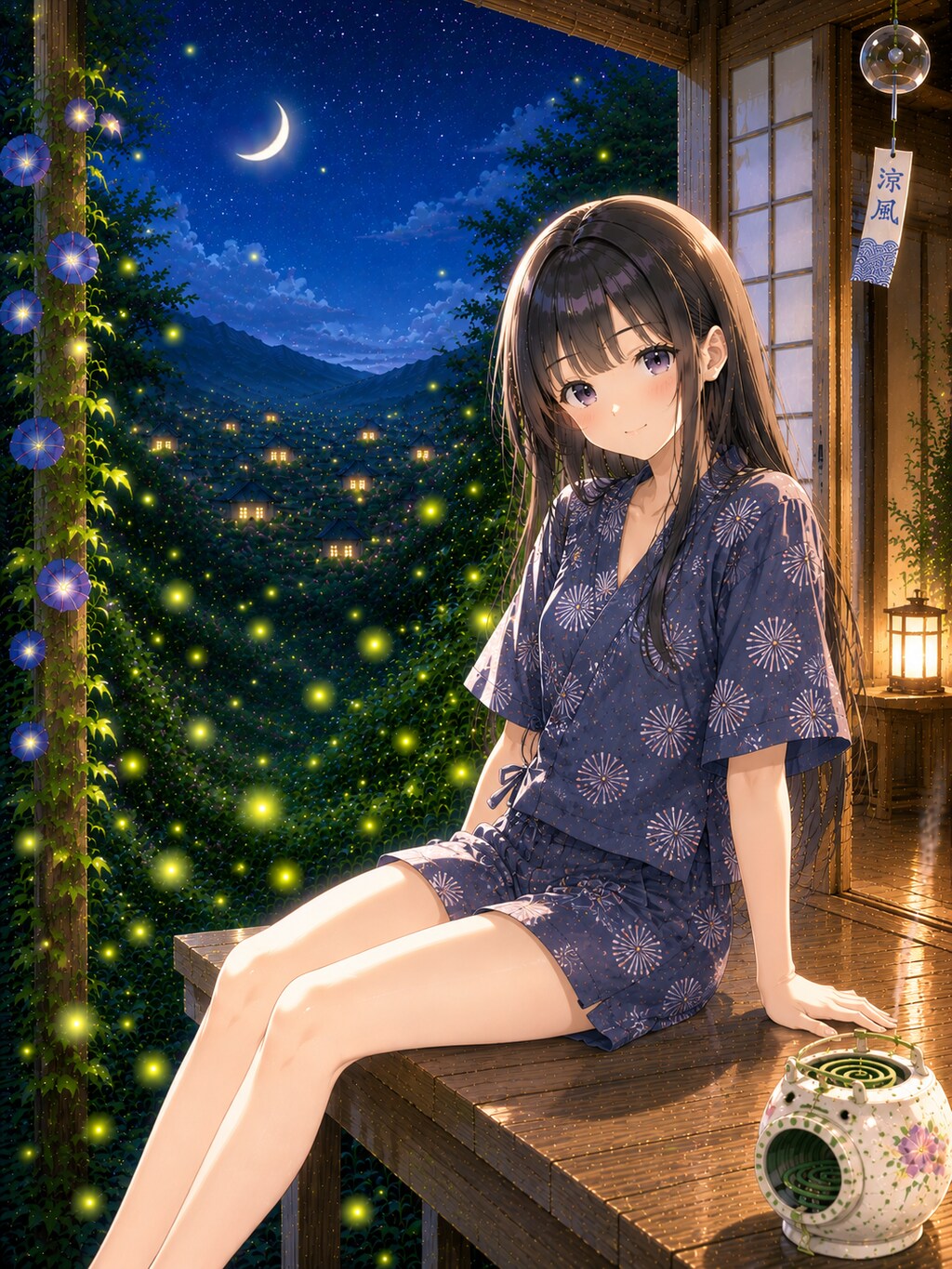 縁側の少女