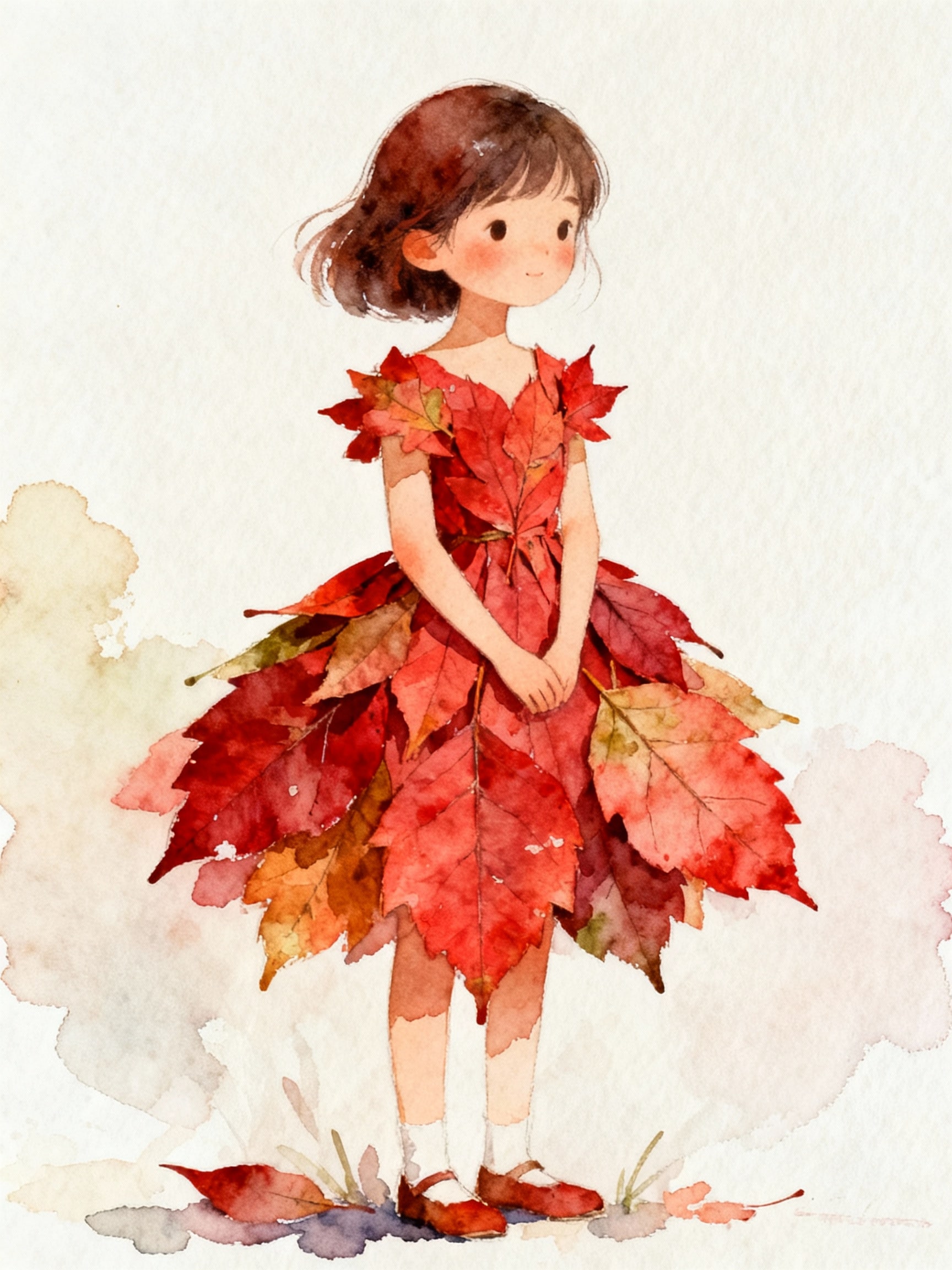 落ち葉のドレス | の人気AIイラスト・グラビア