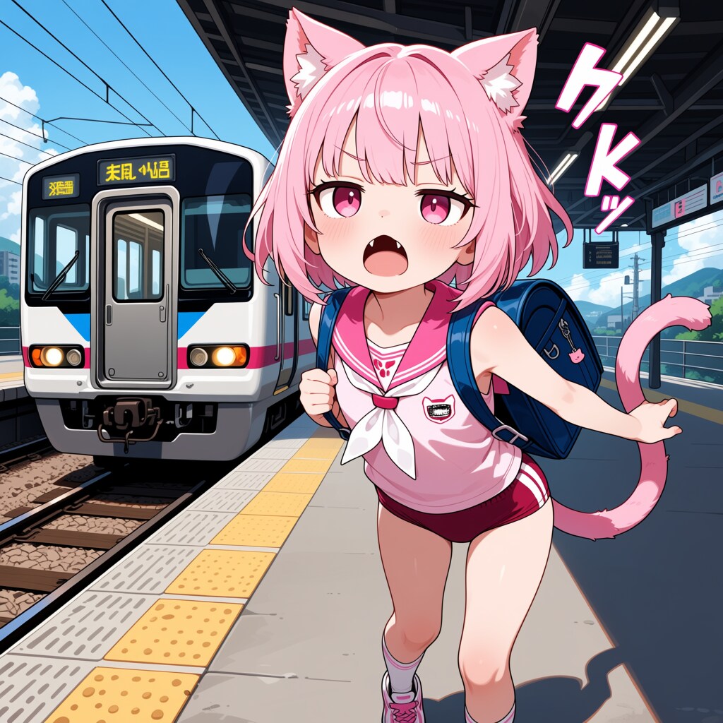 通学中のねこちゃん！！