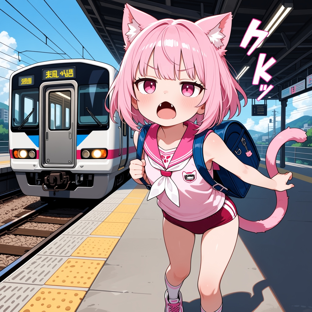 通学中のねこちゃん！！