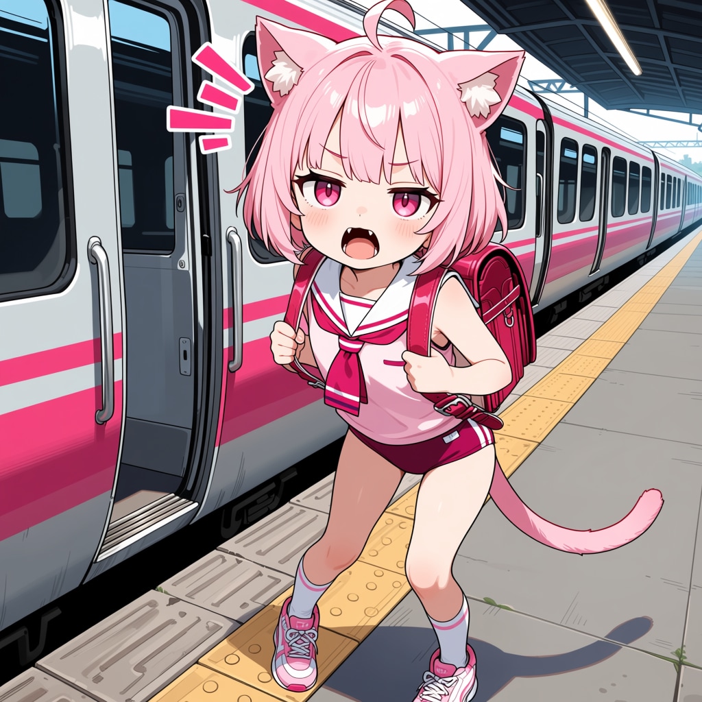通学中のねこちゃん！！