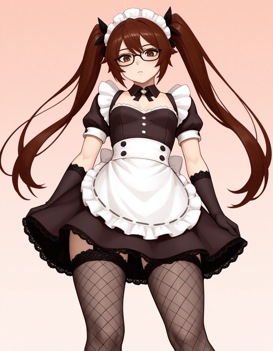 メガネのメイドさん | の人気AIイラスト・グラビア