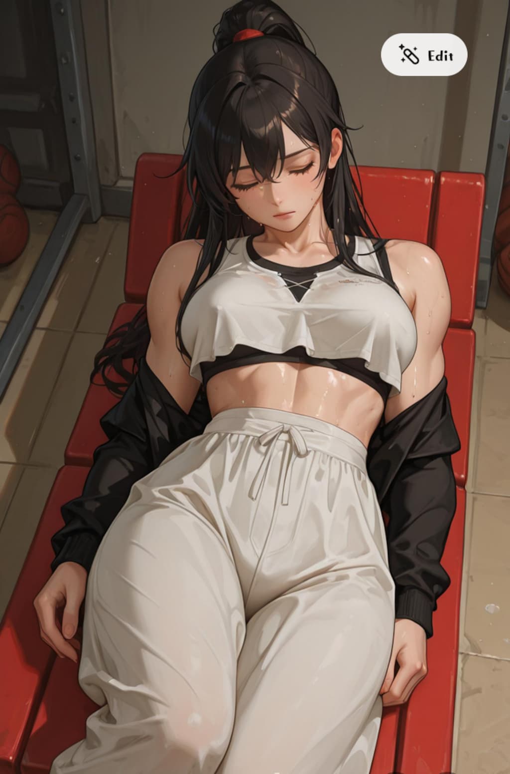 眠っているお姉さん②