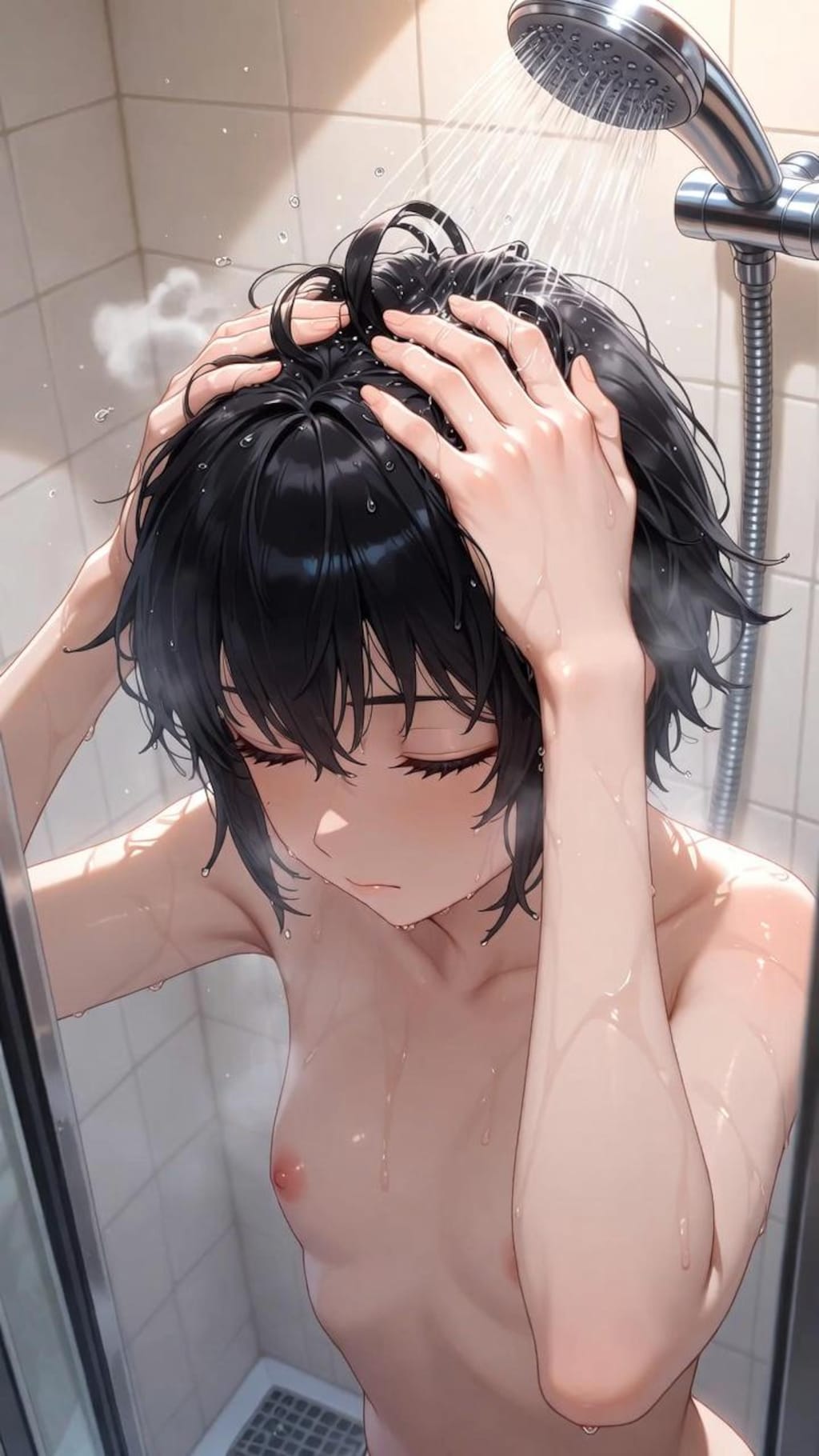 シャワータイムの女の子