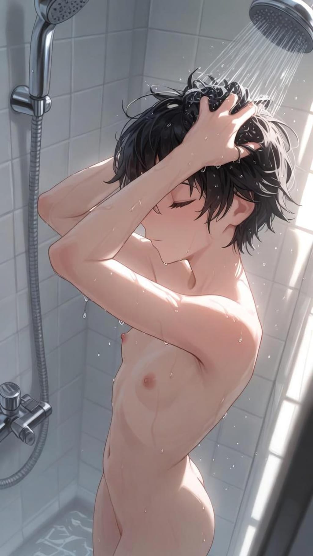 シャワータイムの女の子