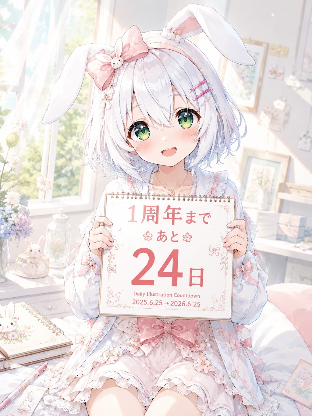 デイリーイラスト1周年カウントダウン
