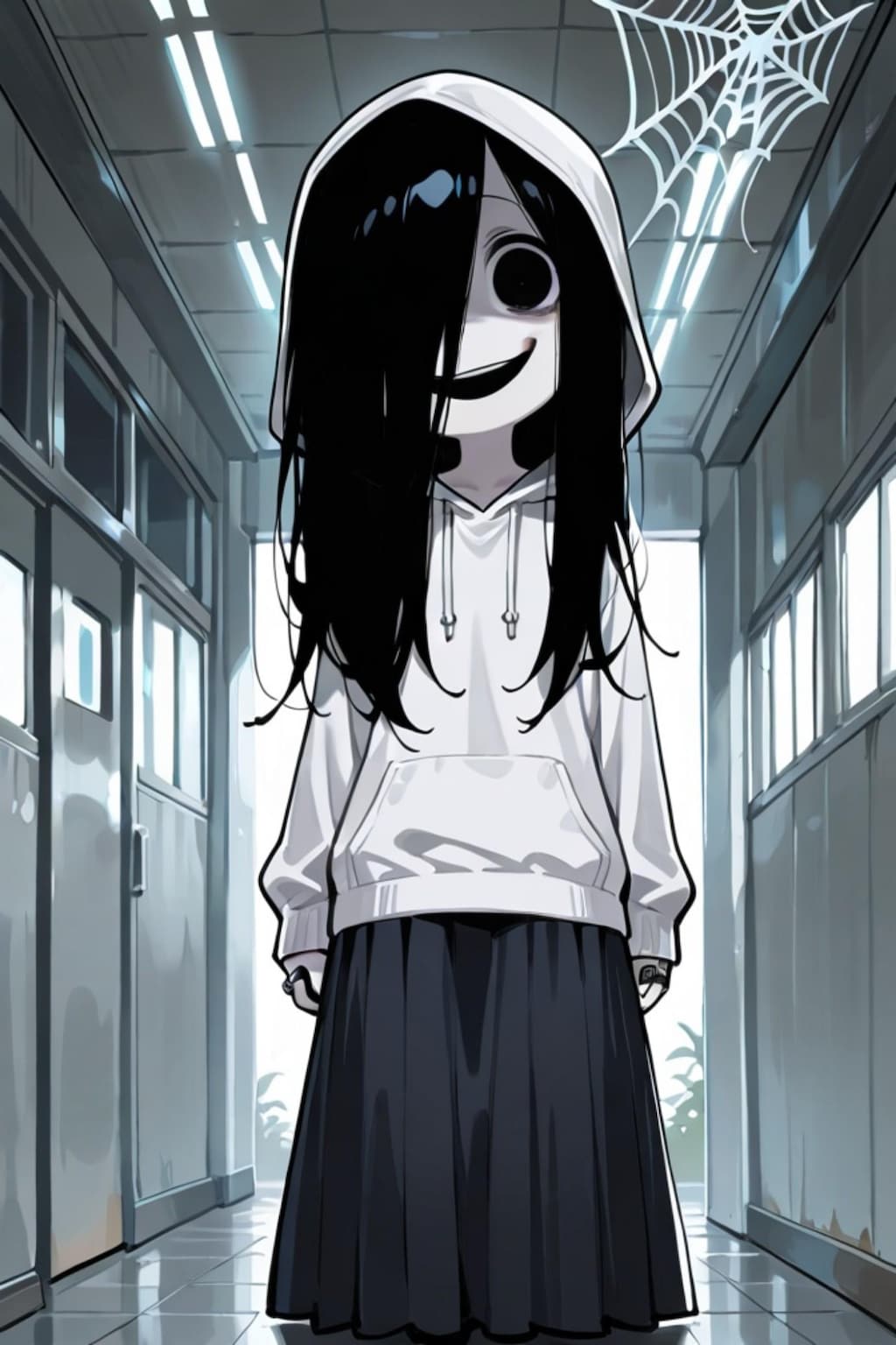 パーカーの黒髪ちゃん