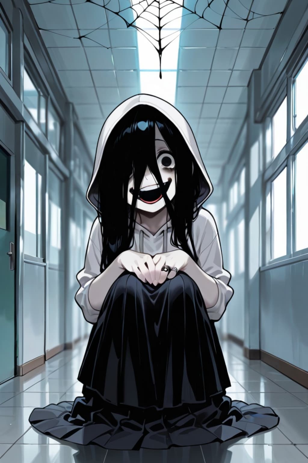 パーカーの黒髪ちゃん