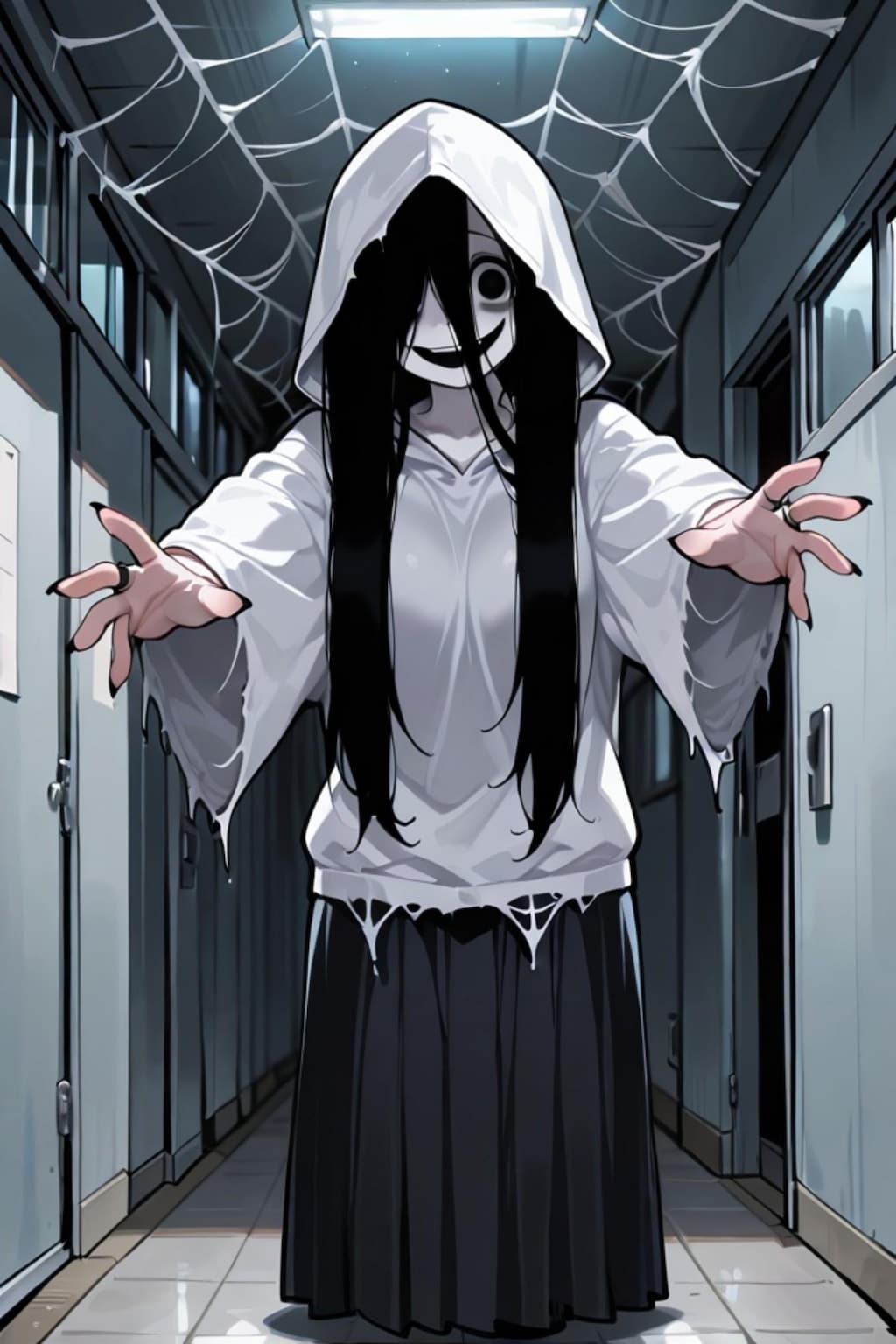 パーカーの黒髪ちゃん