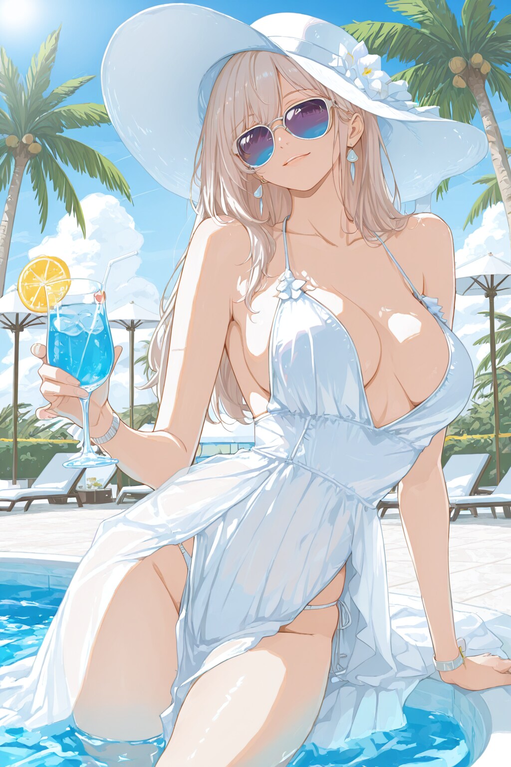 ビーチサイドの女の子
