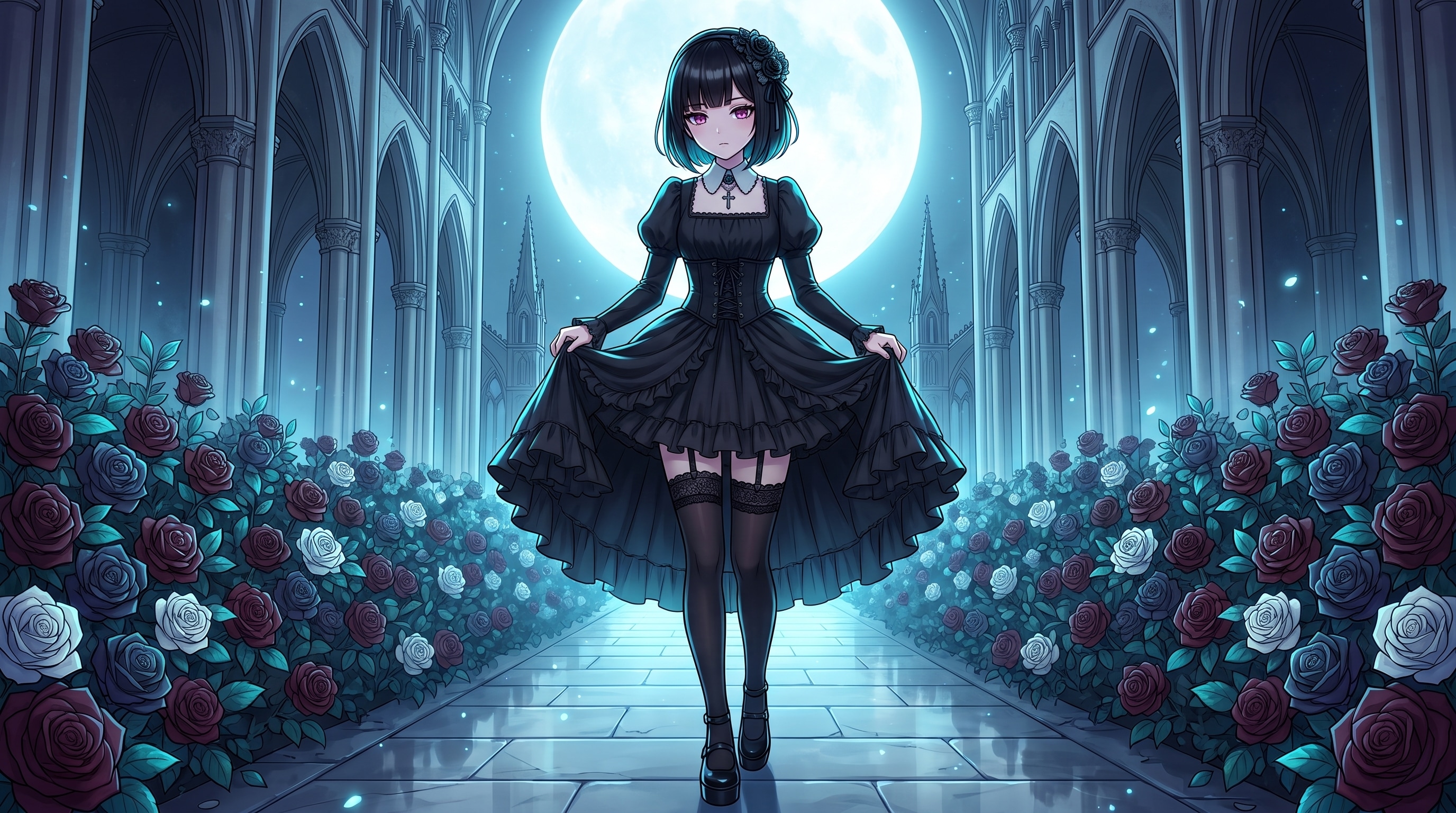 月影薔薇聖堂 | の人気AIイラスト・グラビア