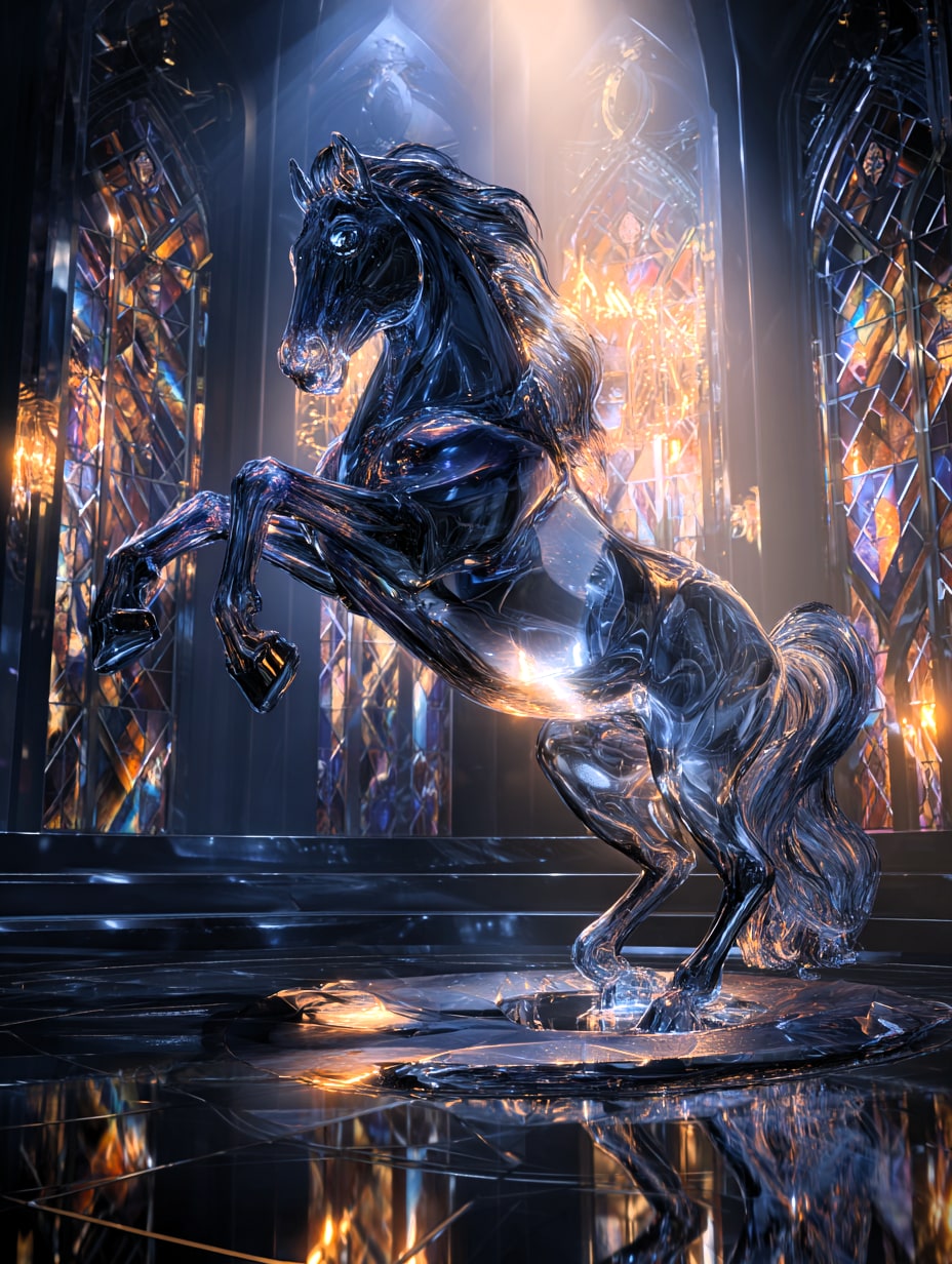 クリスタルの馬 | の人気AIイラスト・グラビア
