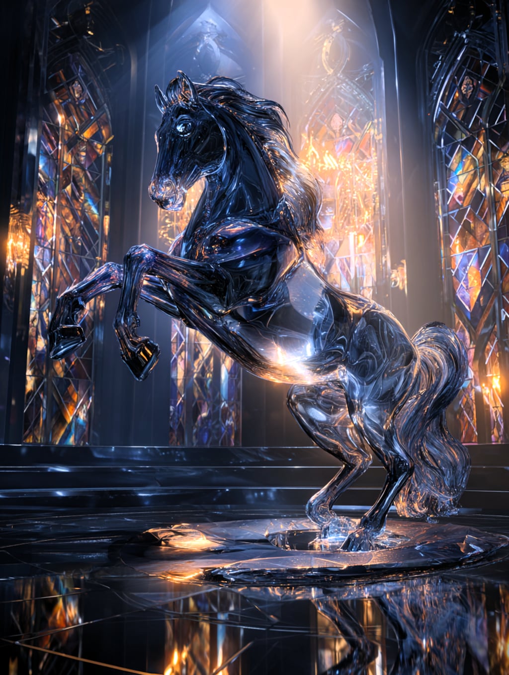 クリスタルの馬