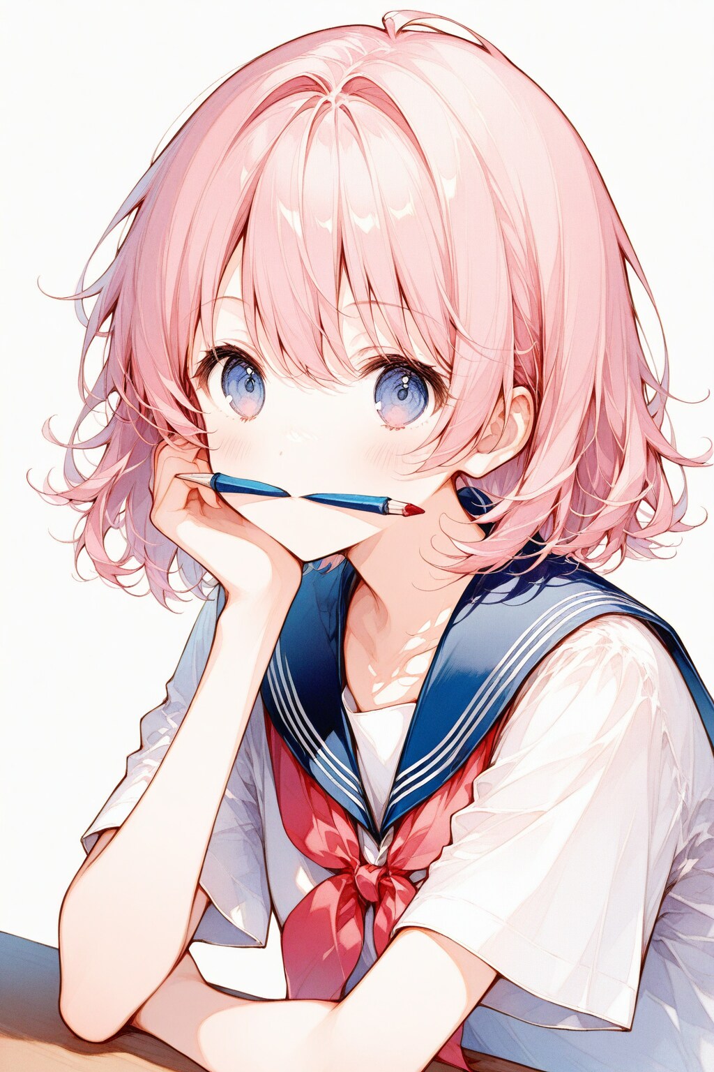 唇の上に鉛筆をのせたかった