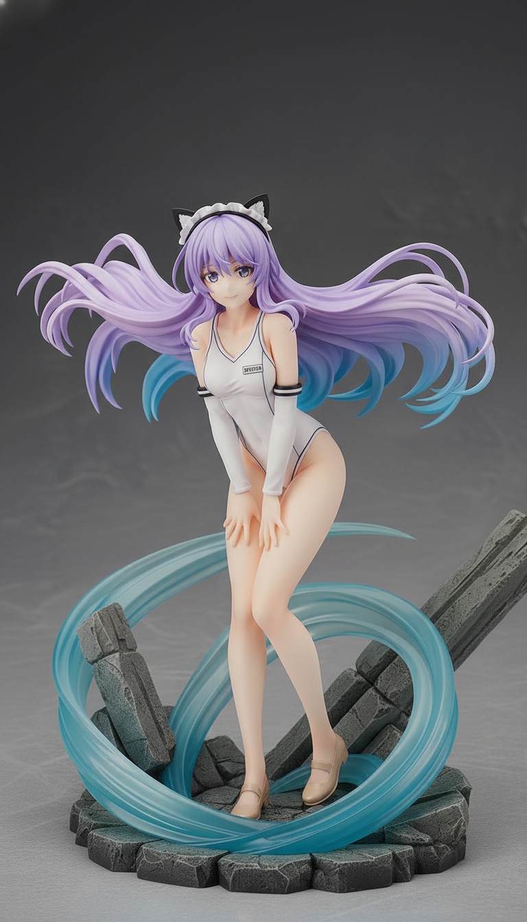 ネコミミメイド水着フィギュア