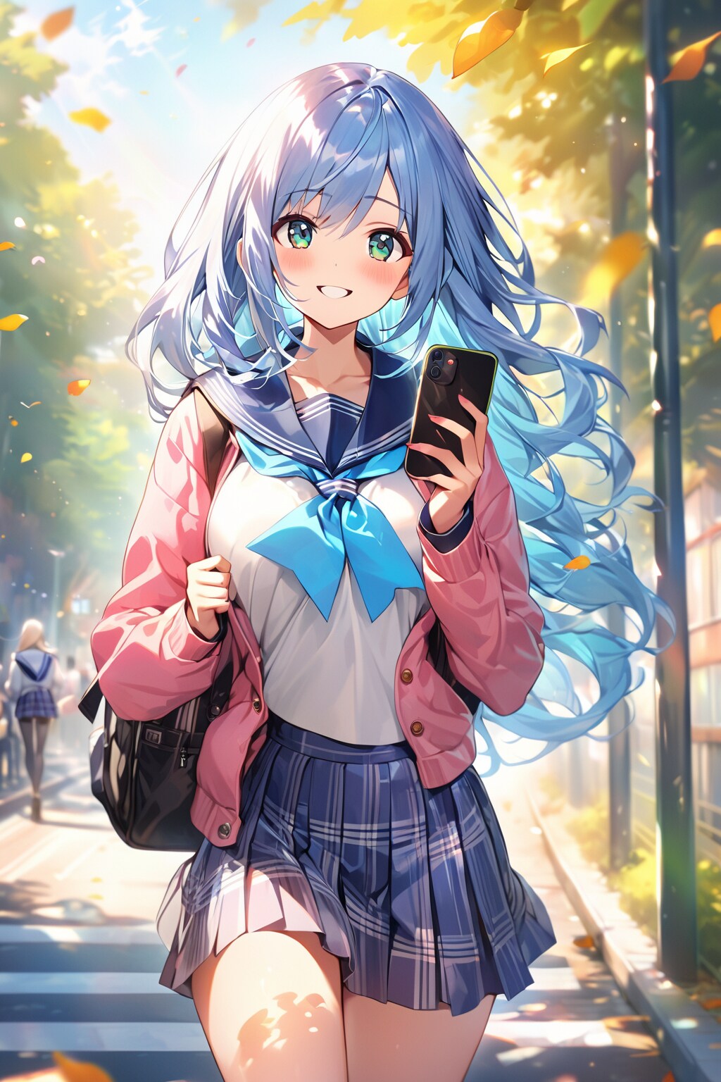 歩きスマホ、危険です。やめましょう！